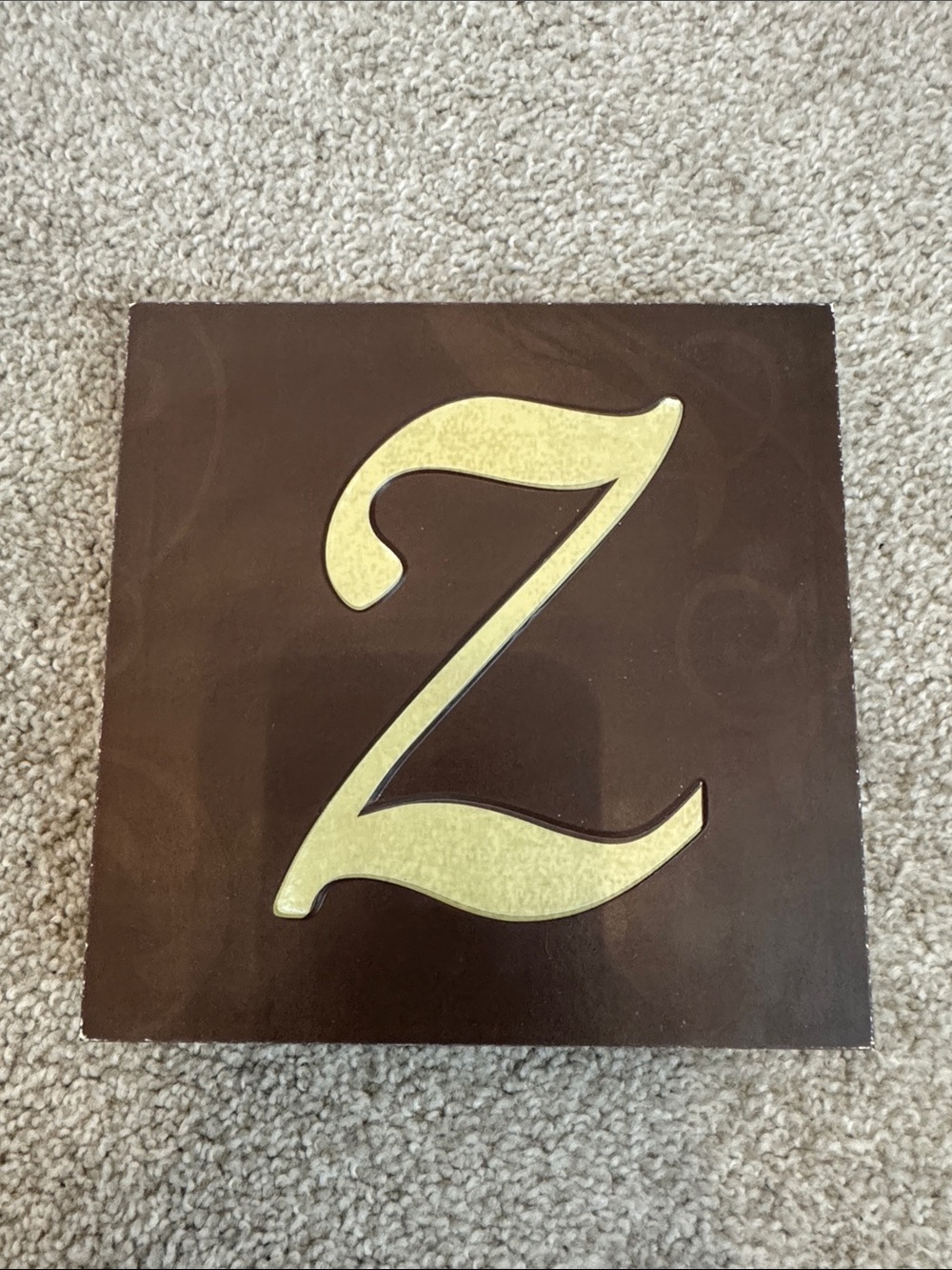 Hobby Lobby Brown Plaque with Letter Z